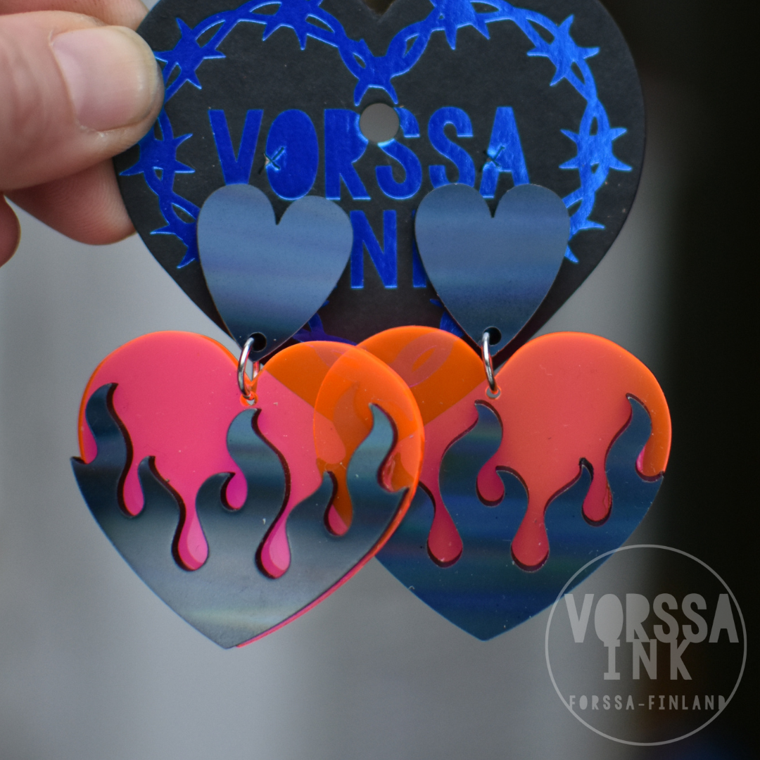 Burning Heart Earrings