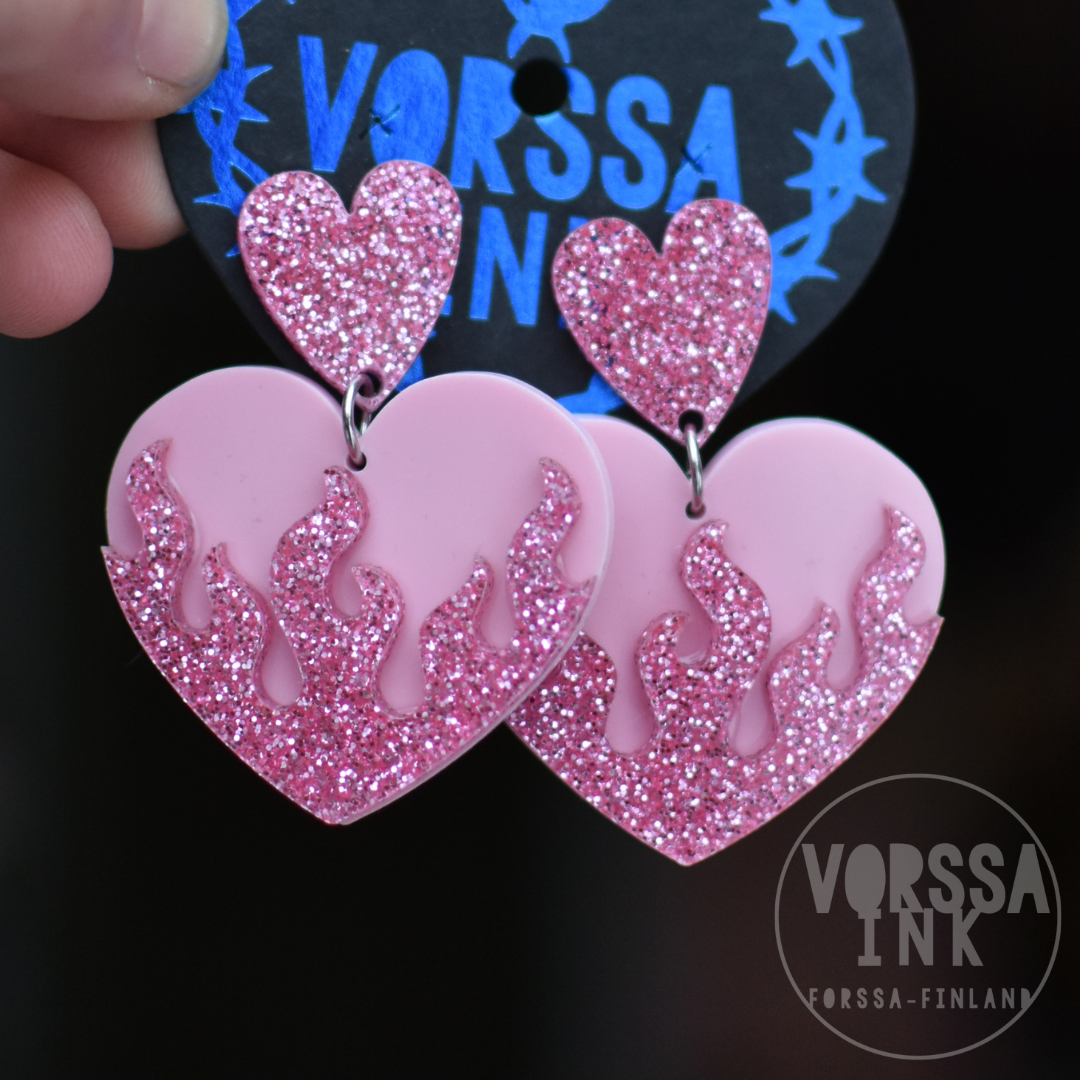 Burning Heart Earrings