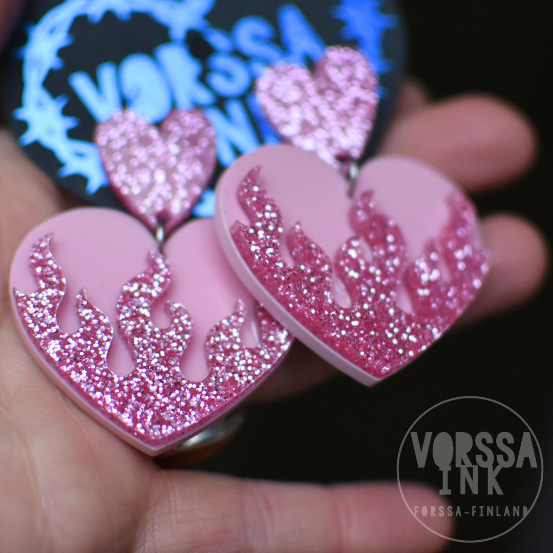 Burning Heart Earrings