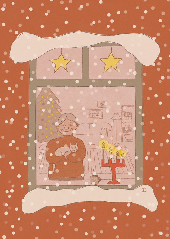 Joulu kaksin Postikortti