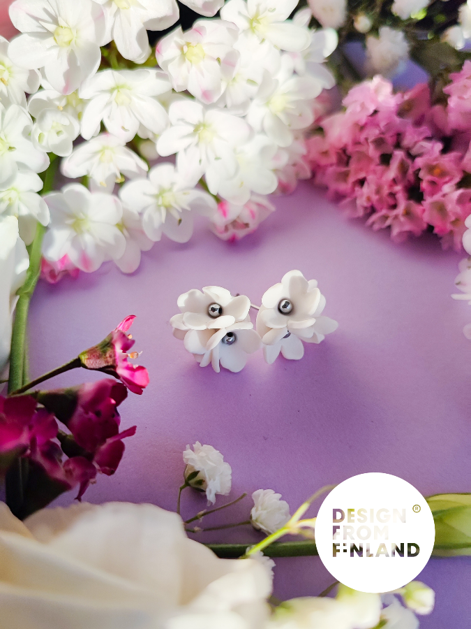 Kuurankukka-nappikorvakorut