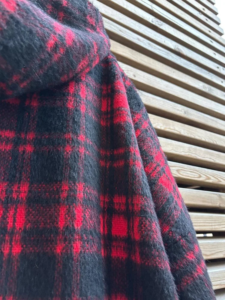 Leija Jacket, red checkered