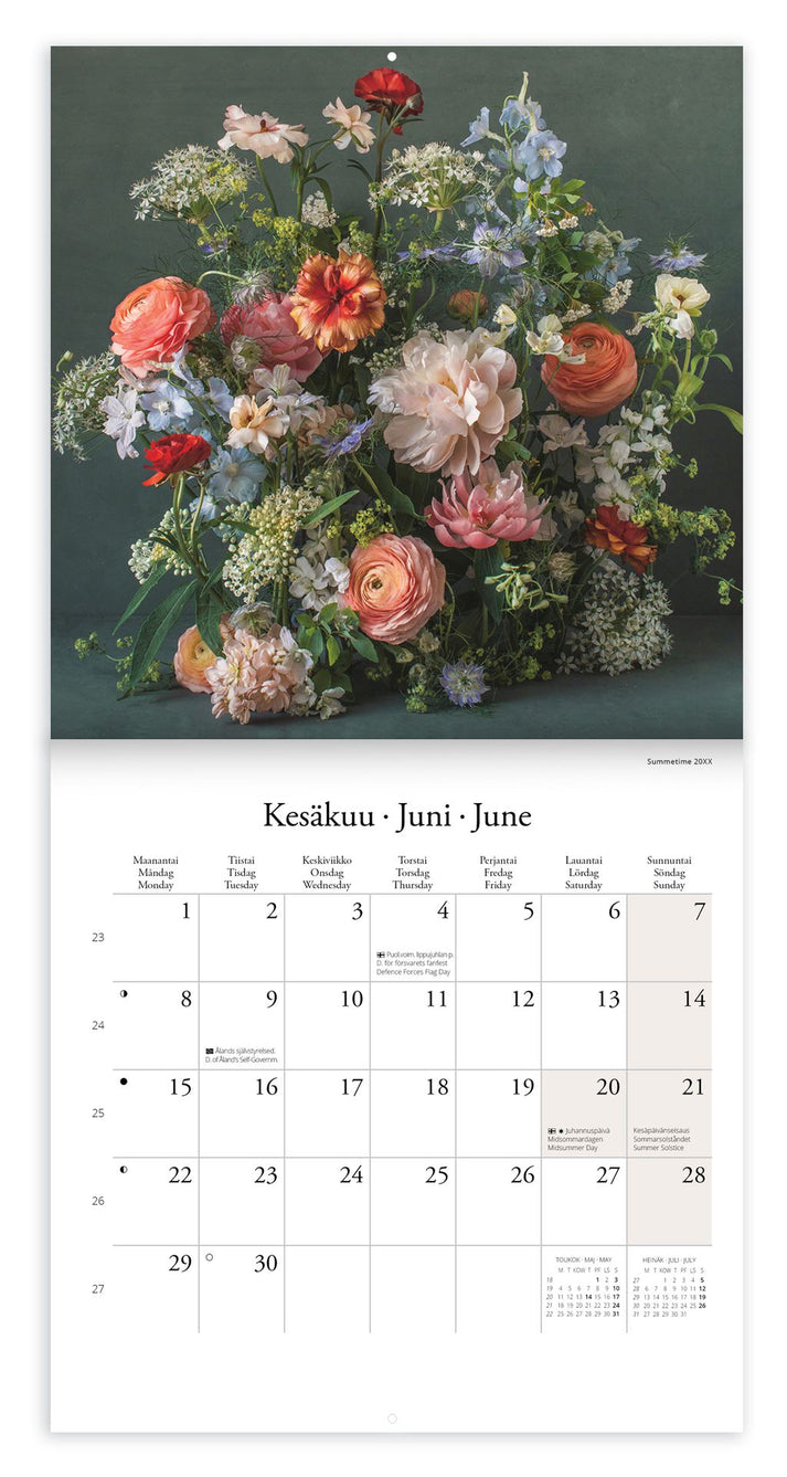 Seinäkalenteri 20x20 2026 Putinki Järvenpää