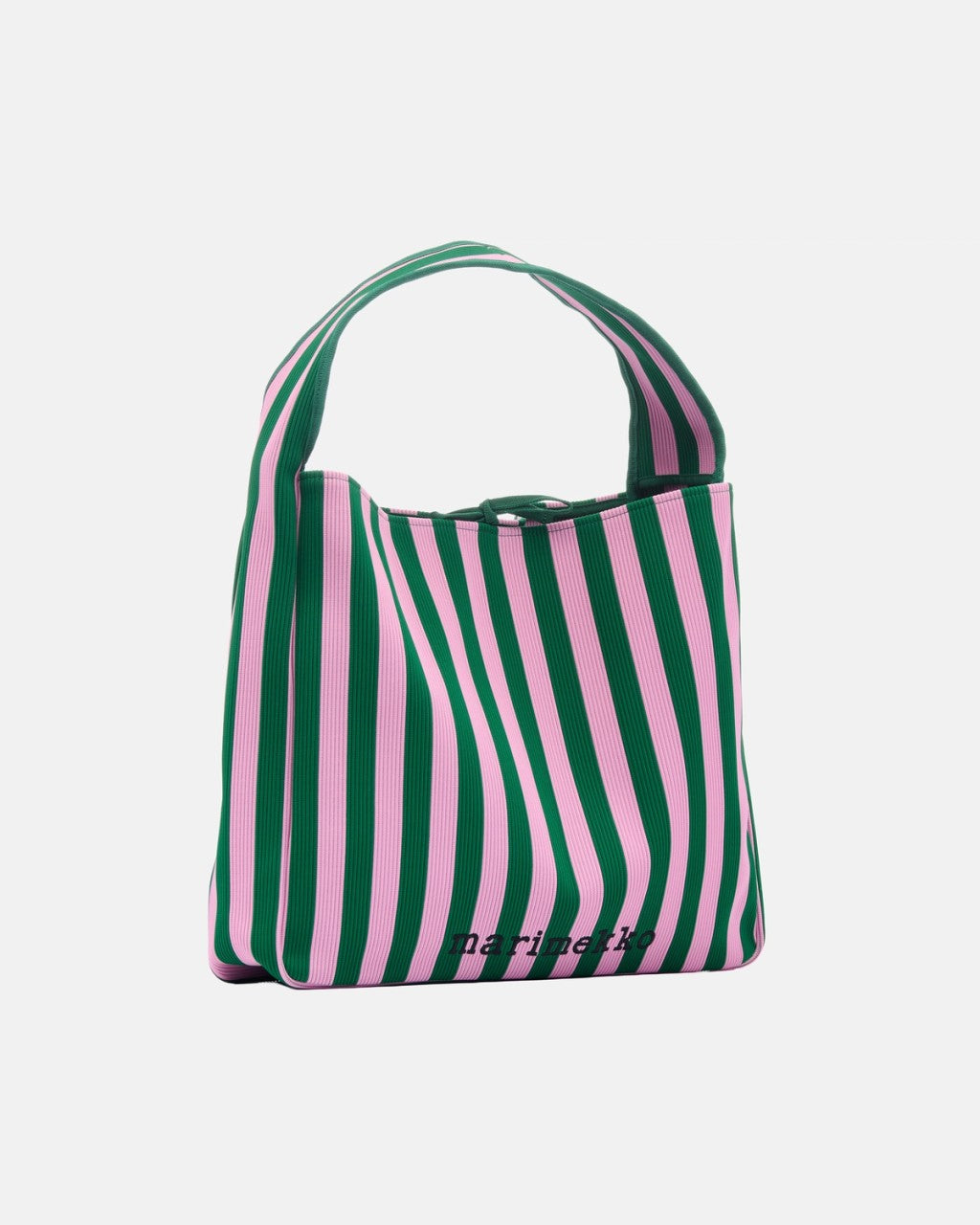 Knitted Merirosvo Olkalaukku Large, Vihreä/Vaaleanpunainen