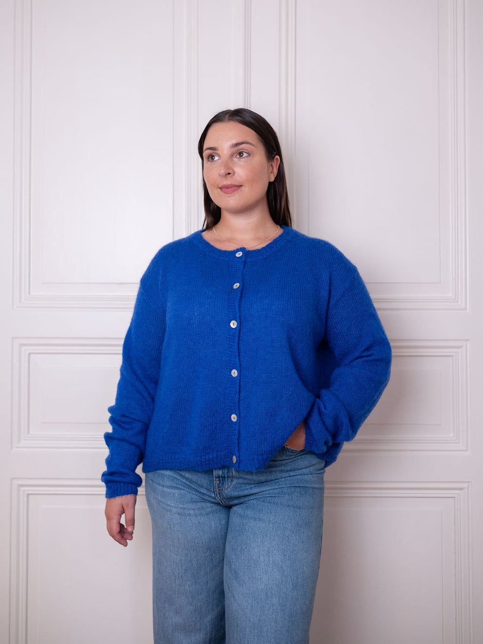 Cardigan O, Blue Boost