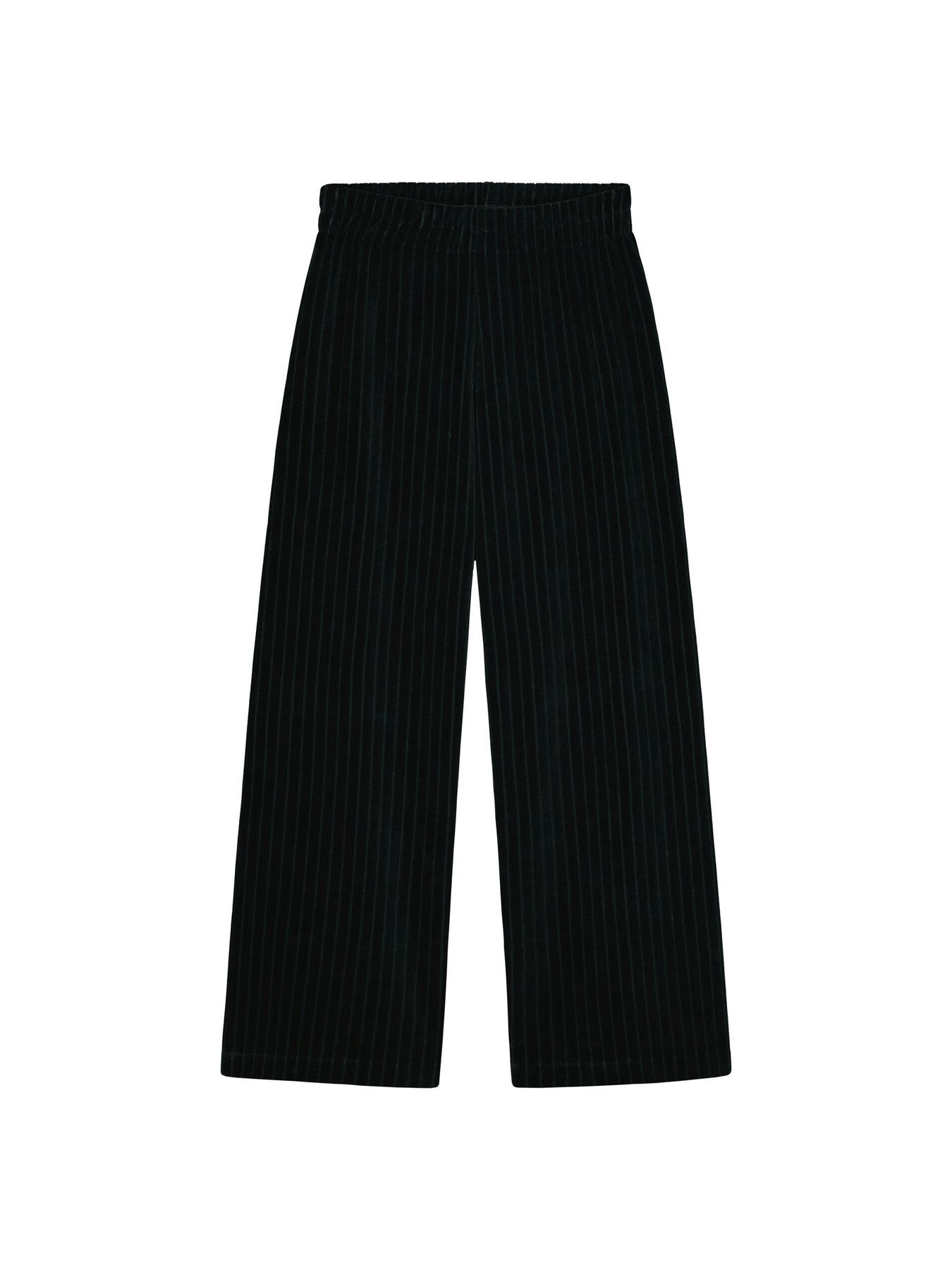 Velour Rib Housut, Musta
