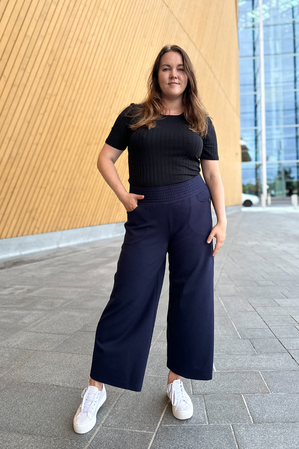 Aava Housut, Tummansininen, 7/8 lahje