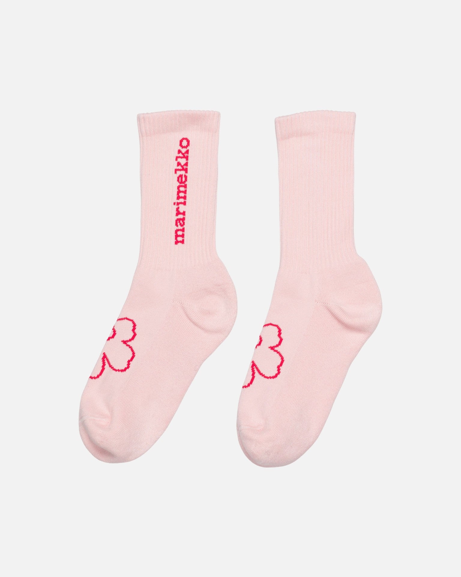 Oval Unikko Logo Kioski Socks, Light Pink