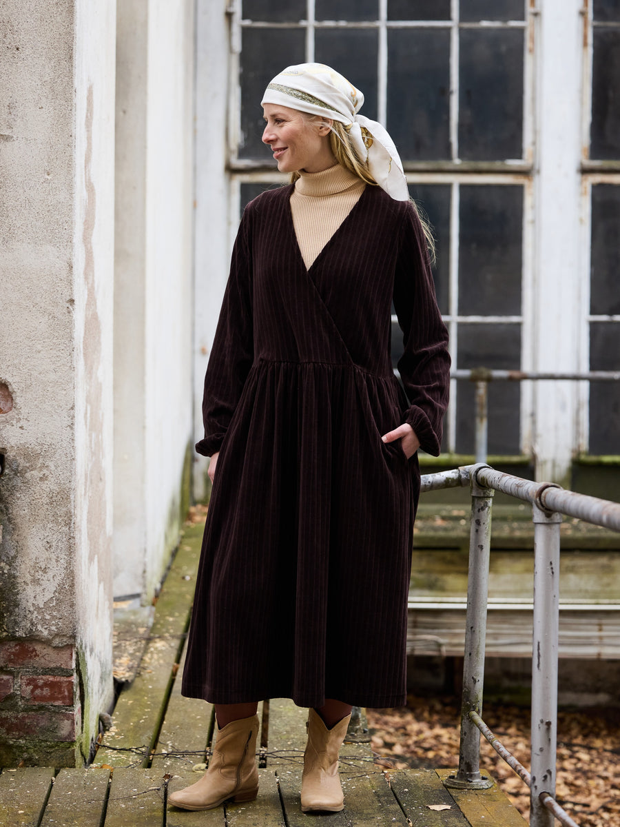 Velour rib Mekko, Dark Brown