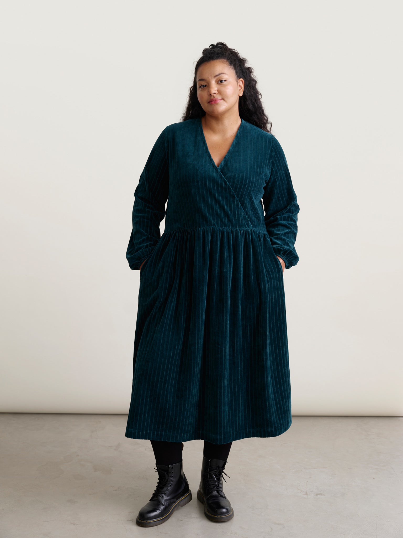 Velour Rib Mekko, Dark Sea