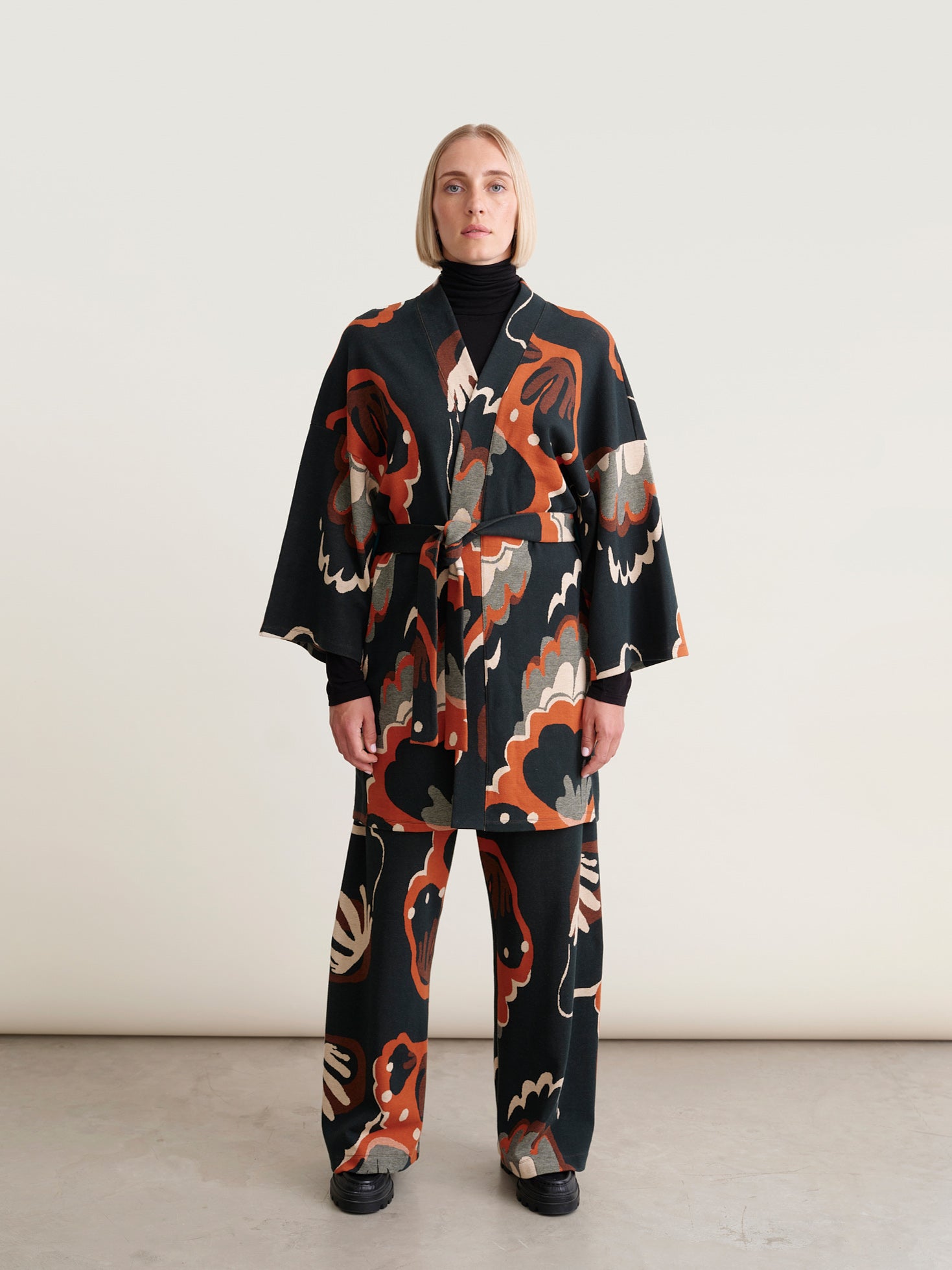 Seashell Jacquard Kimono