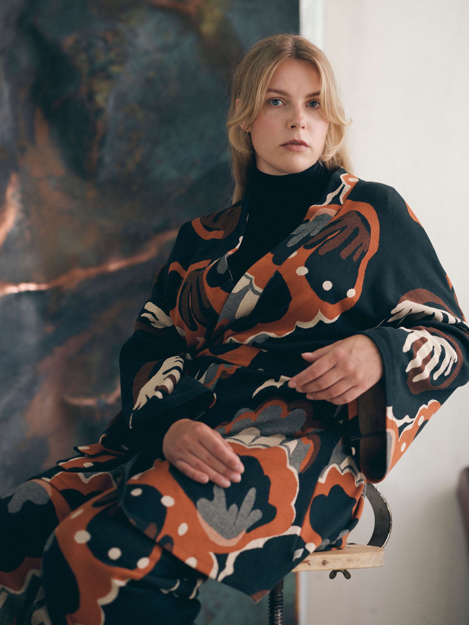 Seashell Jacquard Kimono