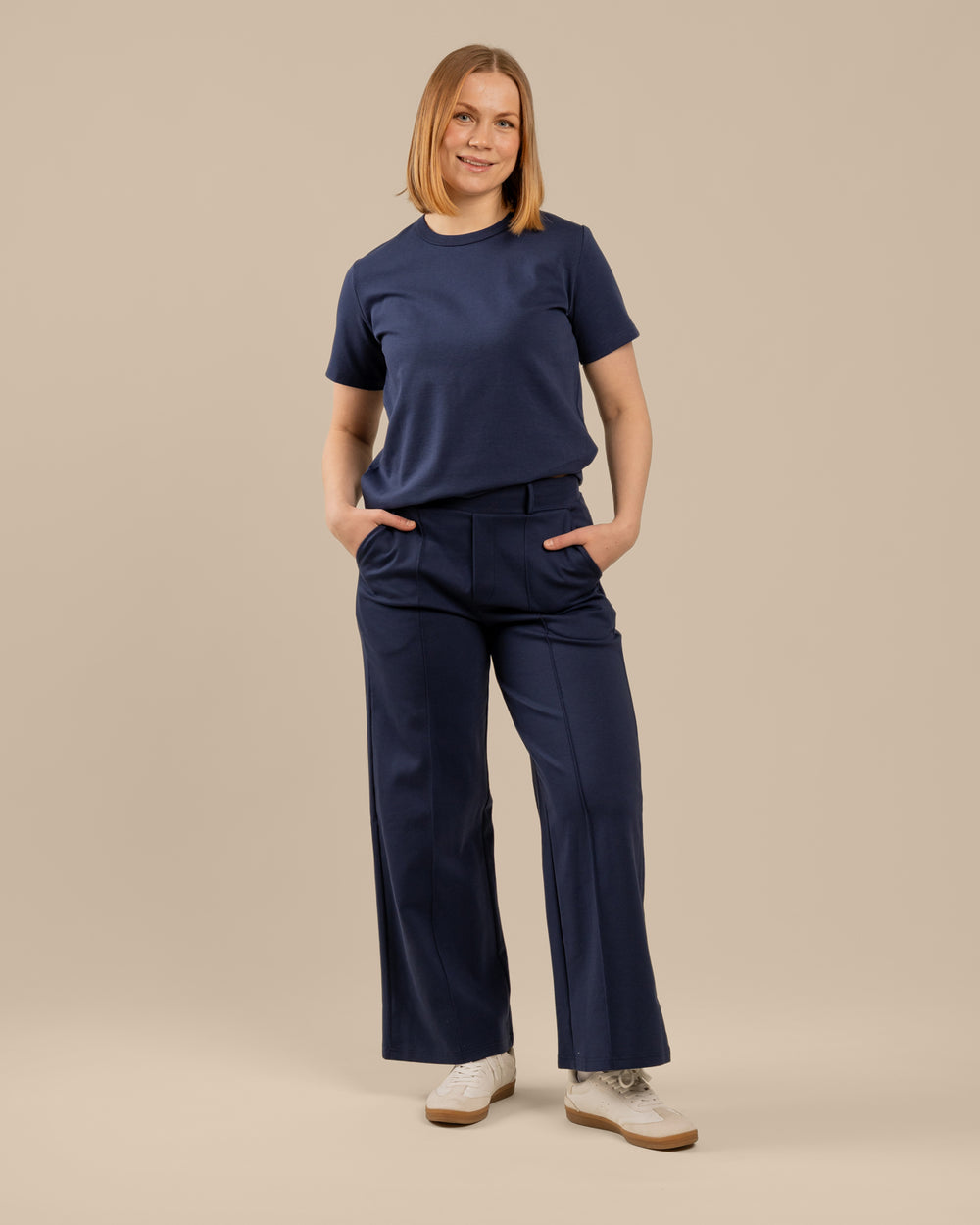 Laskoshousut Leveät, Sininen