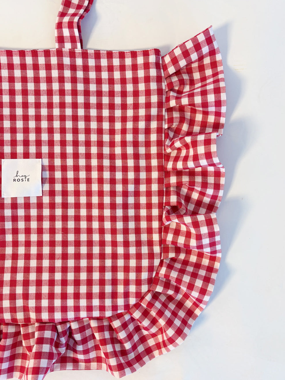 Checked Ruffle Bag