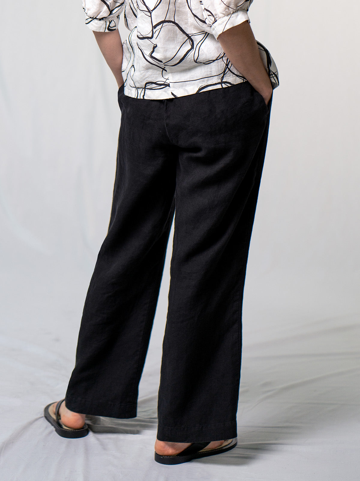 ASTA pellavahousut, musta