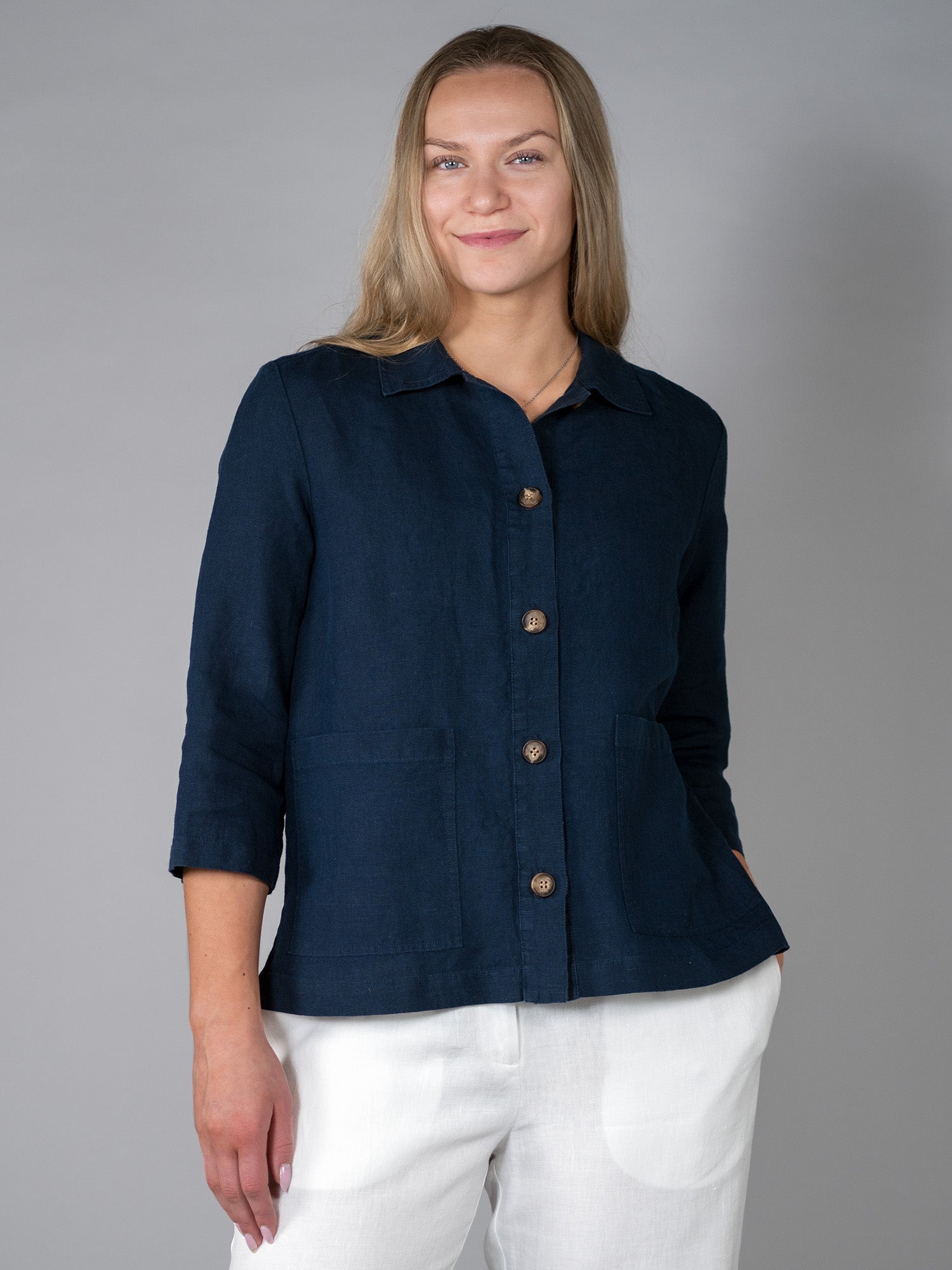 ELSA pellavajakku, navy