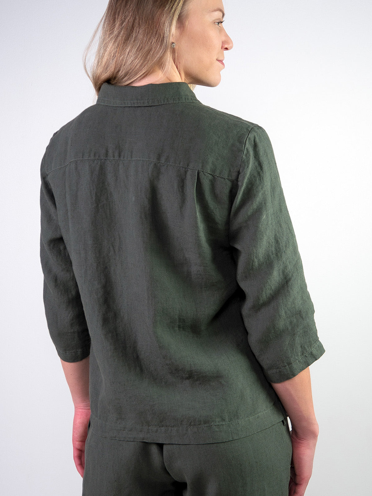 ELSA pellavajakku, tummanvihreä