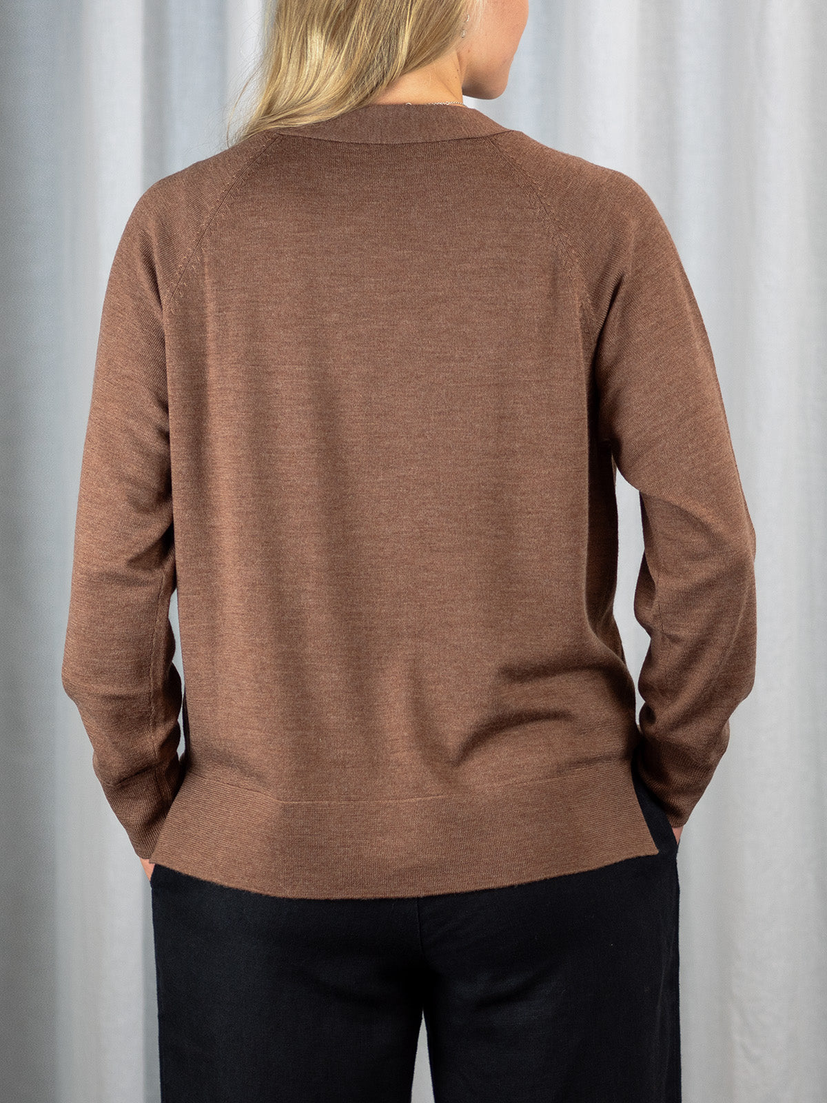 HERMIONE merinovillatakki, kamelinruskea