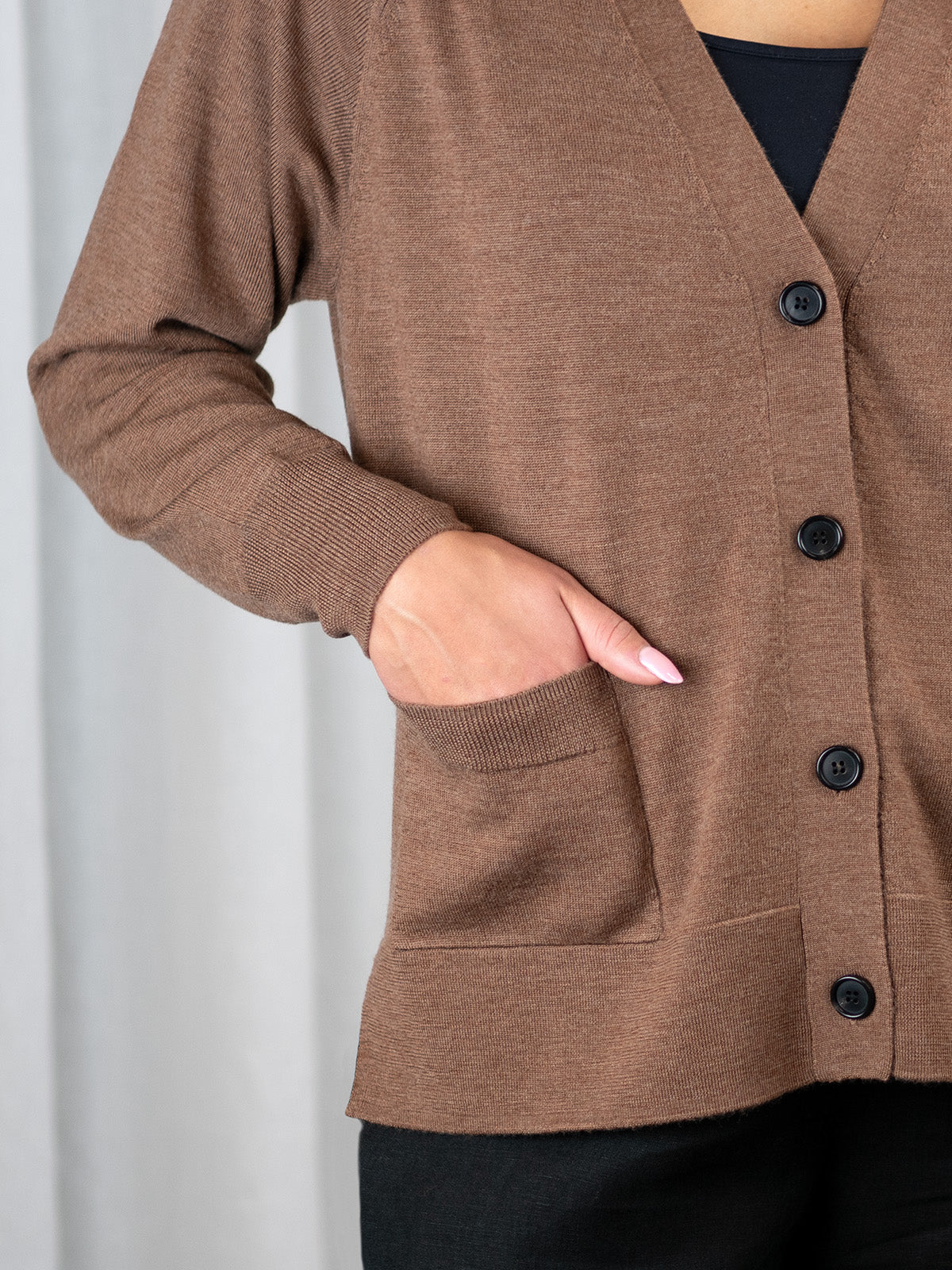 HERMIONE merinovillatakki, kamelinruskea