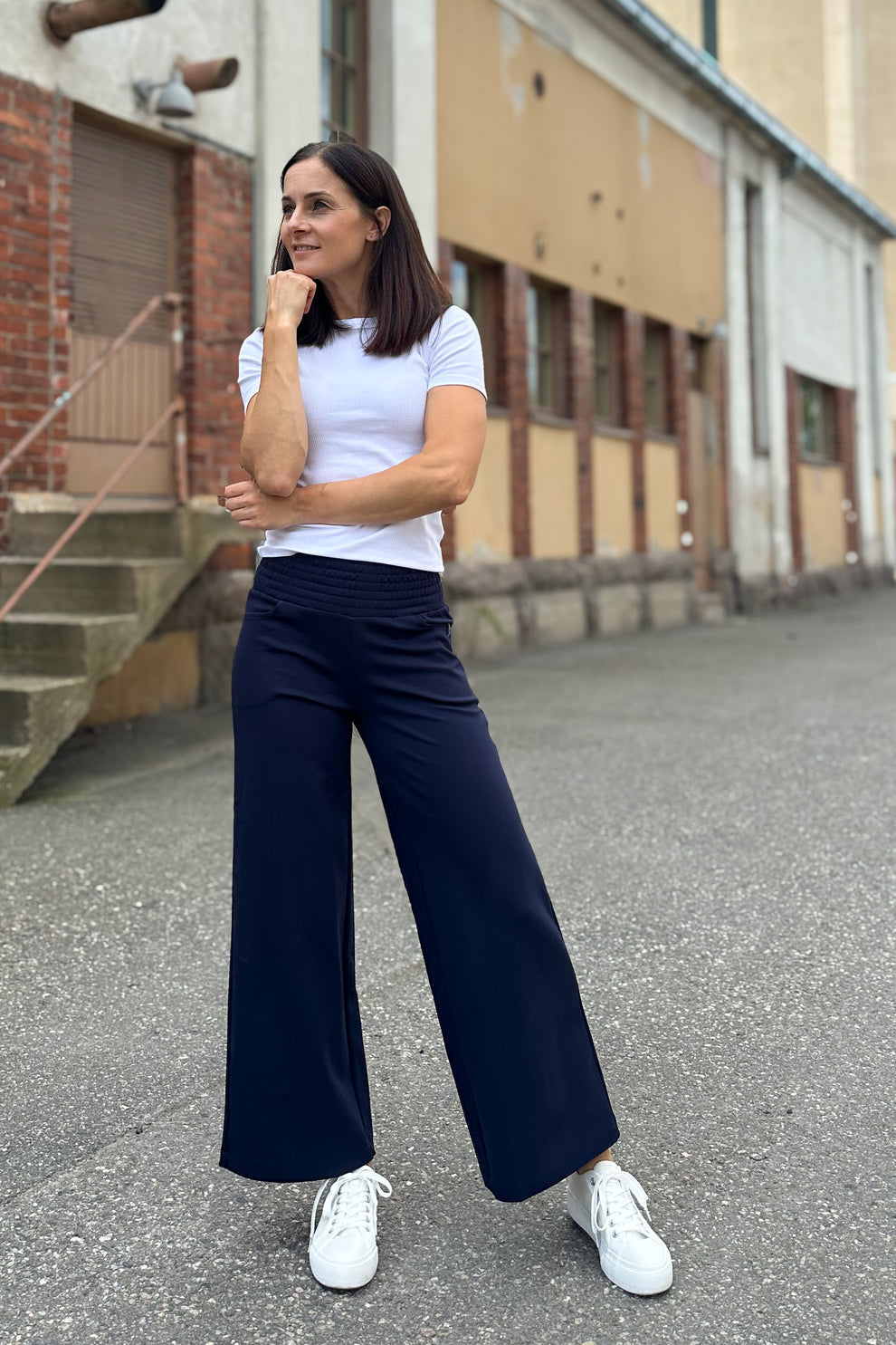 Aava Housut, Tummansininen, 7/8 lahje