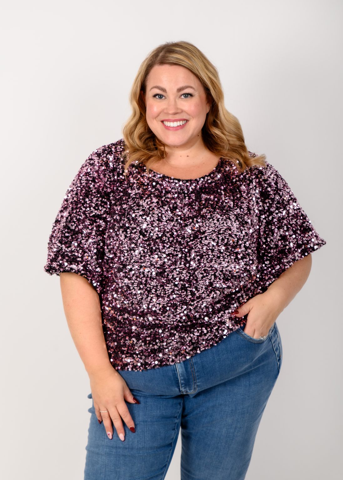 Paljettipaita, Roosa