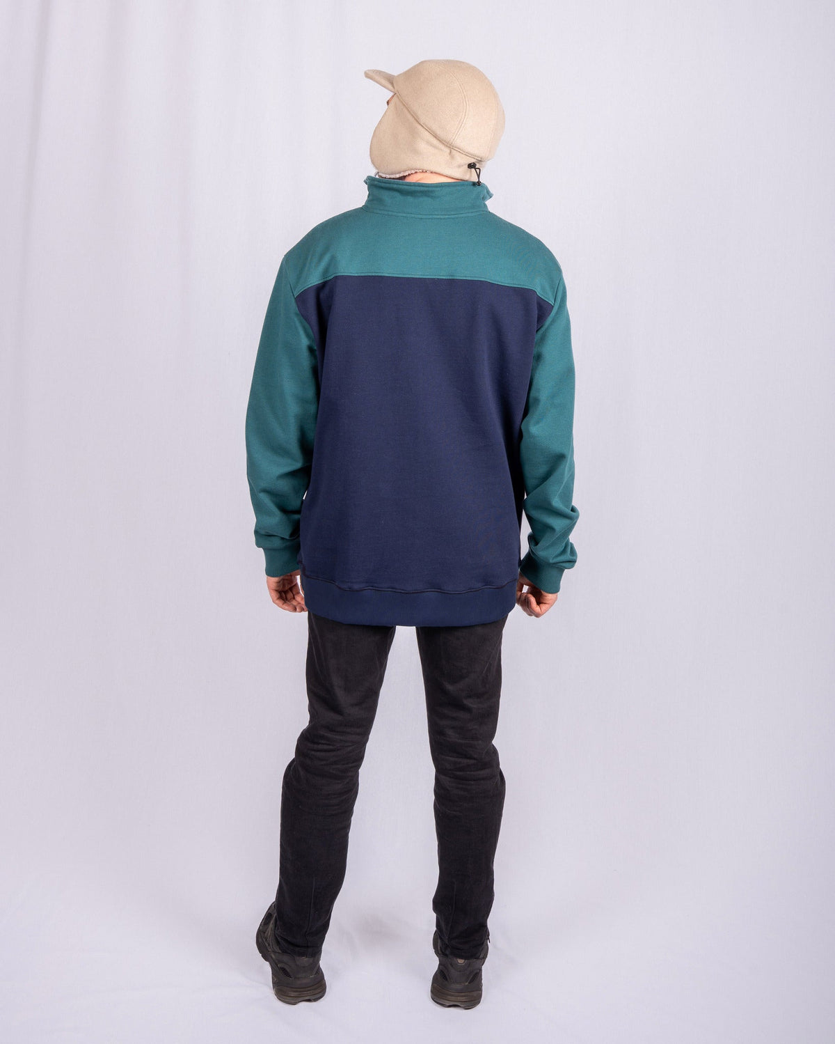 Fells Miesten Half Zip Collegepaita, Navy/Mediterranea