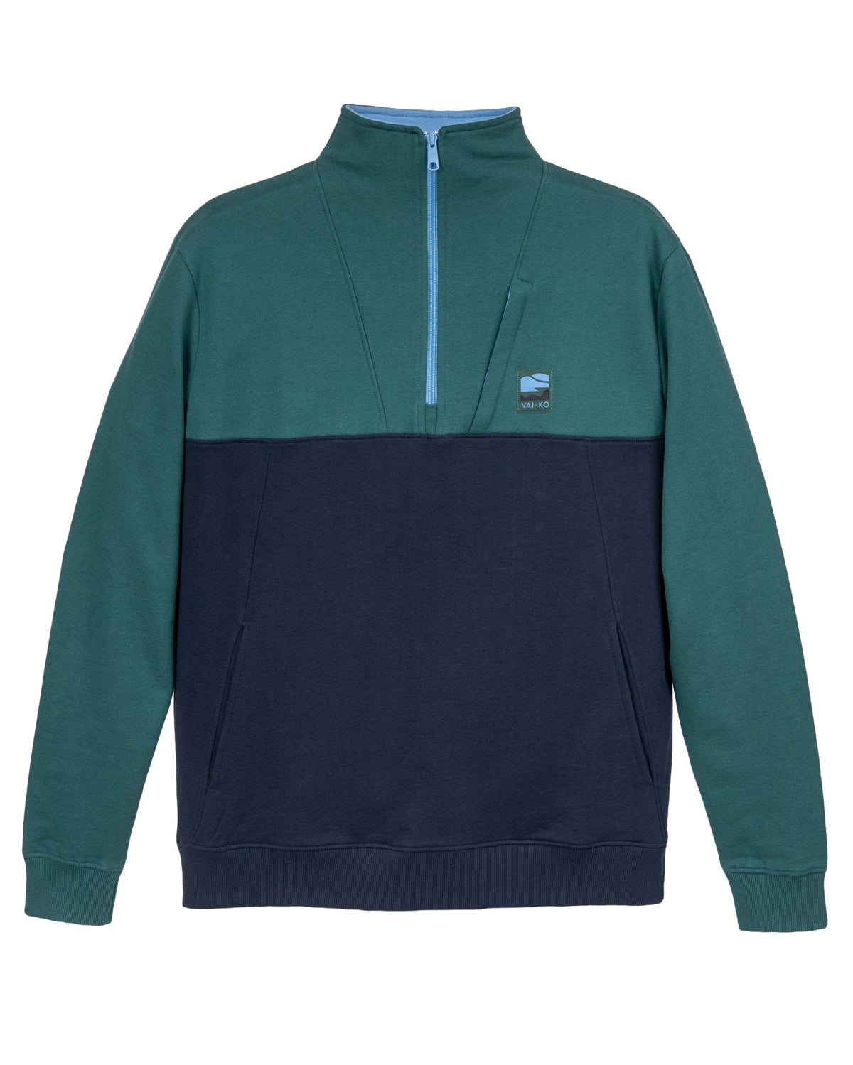 Fells Miesten Half Zip Collegepaita, Navy/Mediterranea