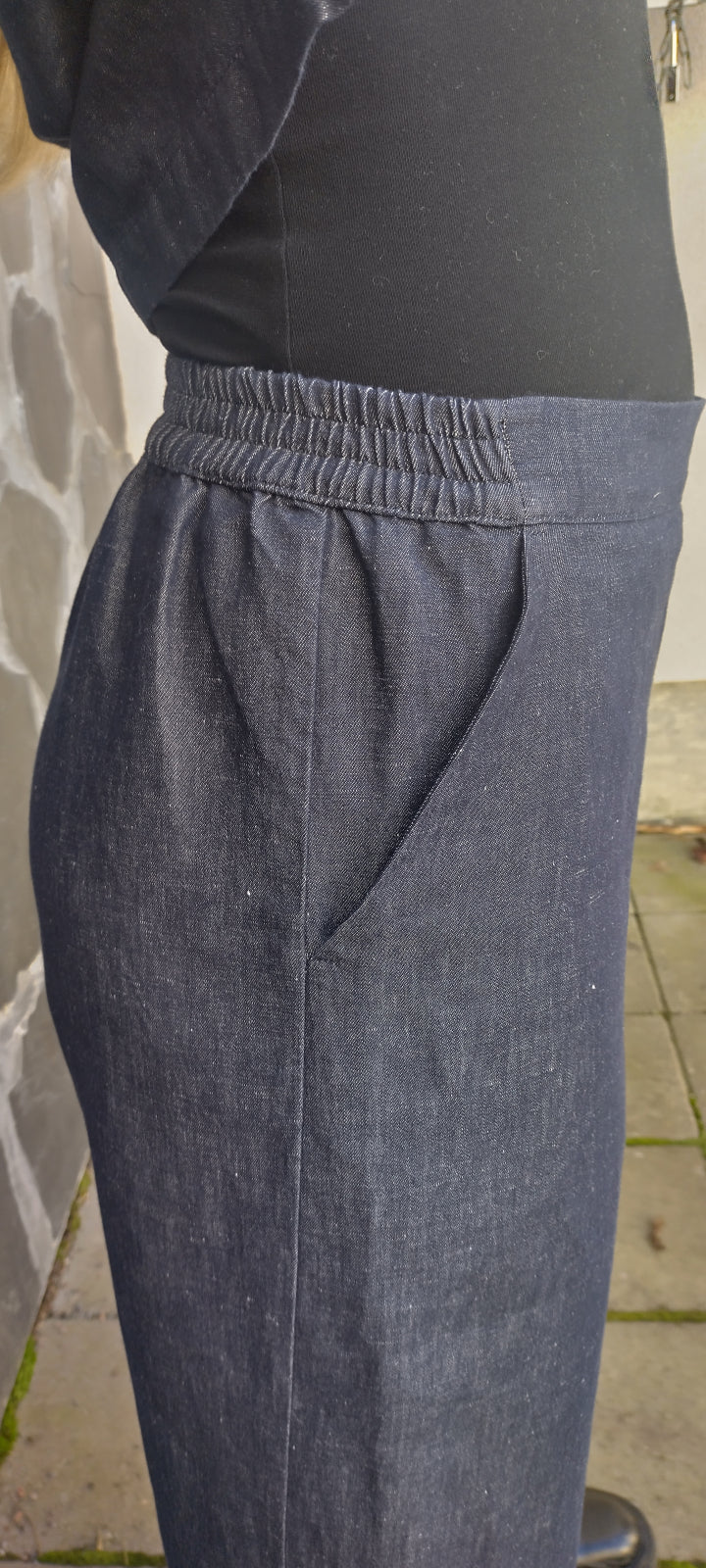 GERDA DENIM culottes, pellava/puuvilla