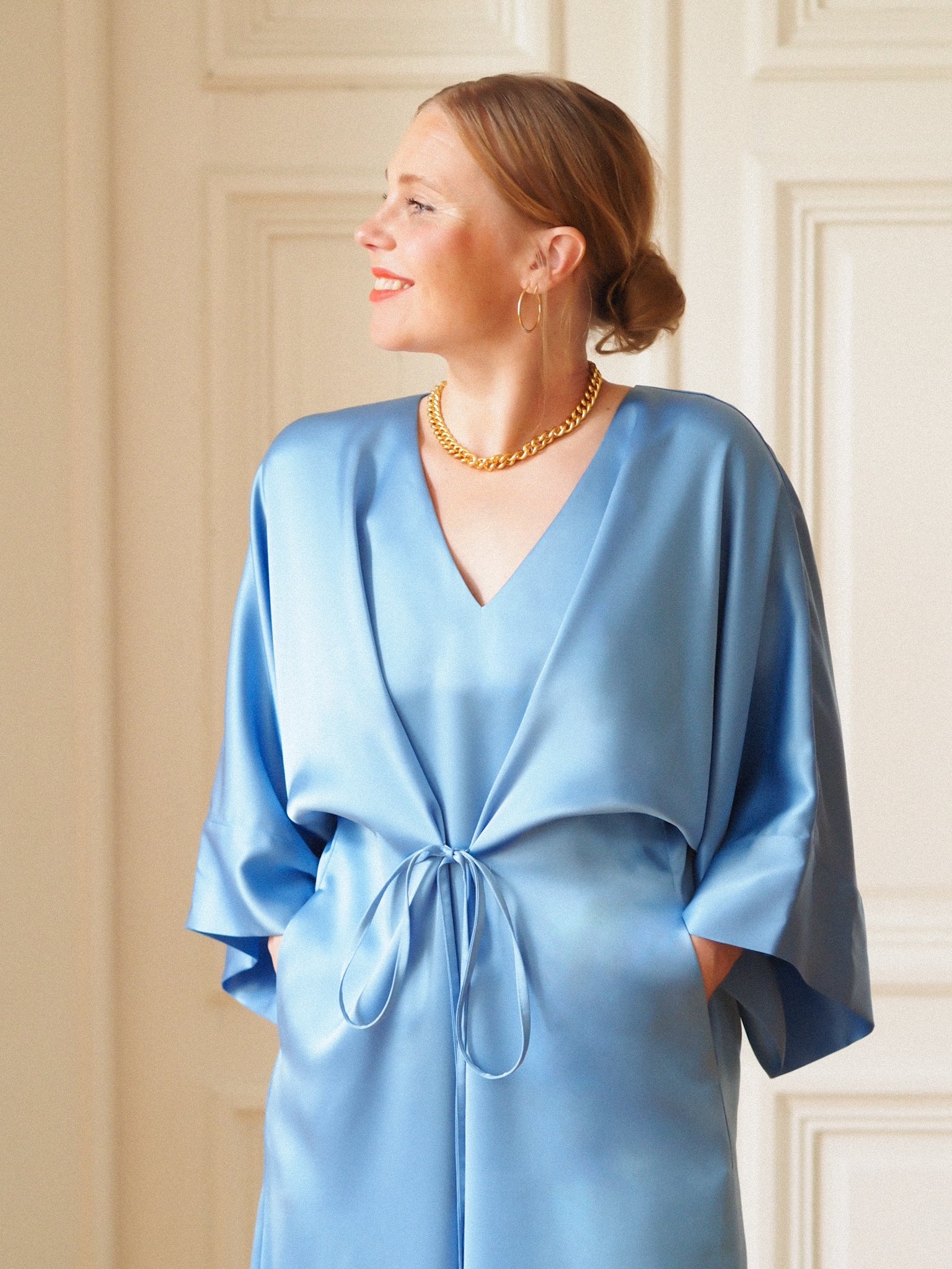 Grace Dress, Soft Blue