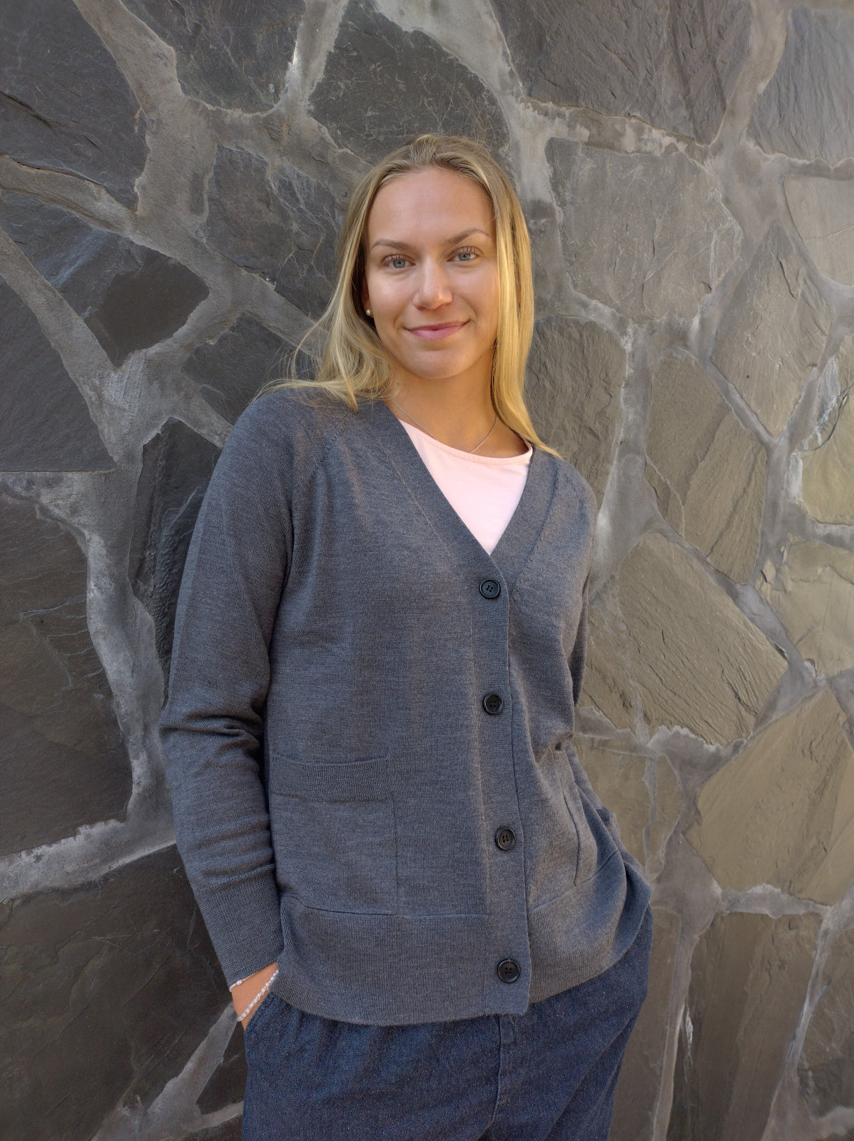 HERMIONE merinovillatakki, Harmaa