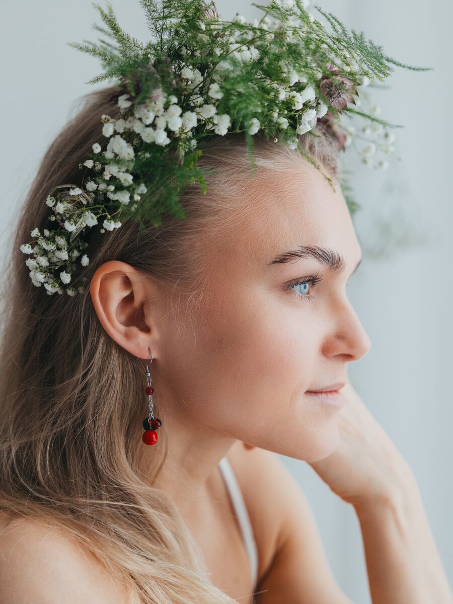 Puolukkapaikka-roikkuvat korvakorut