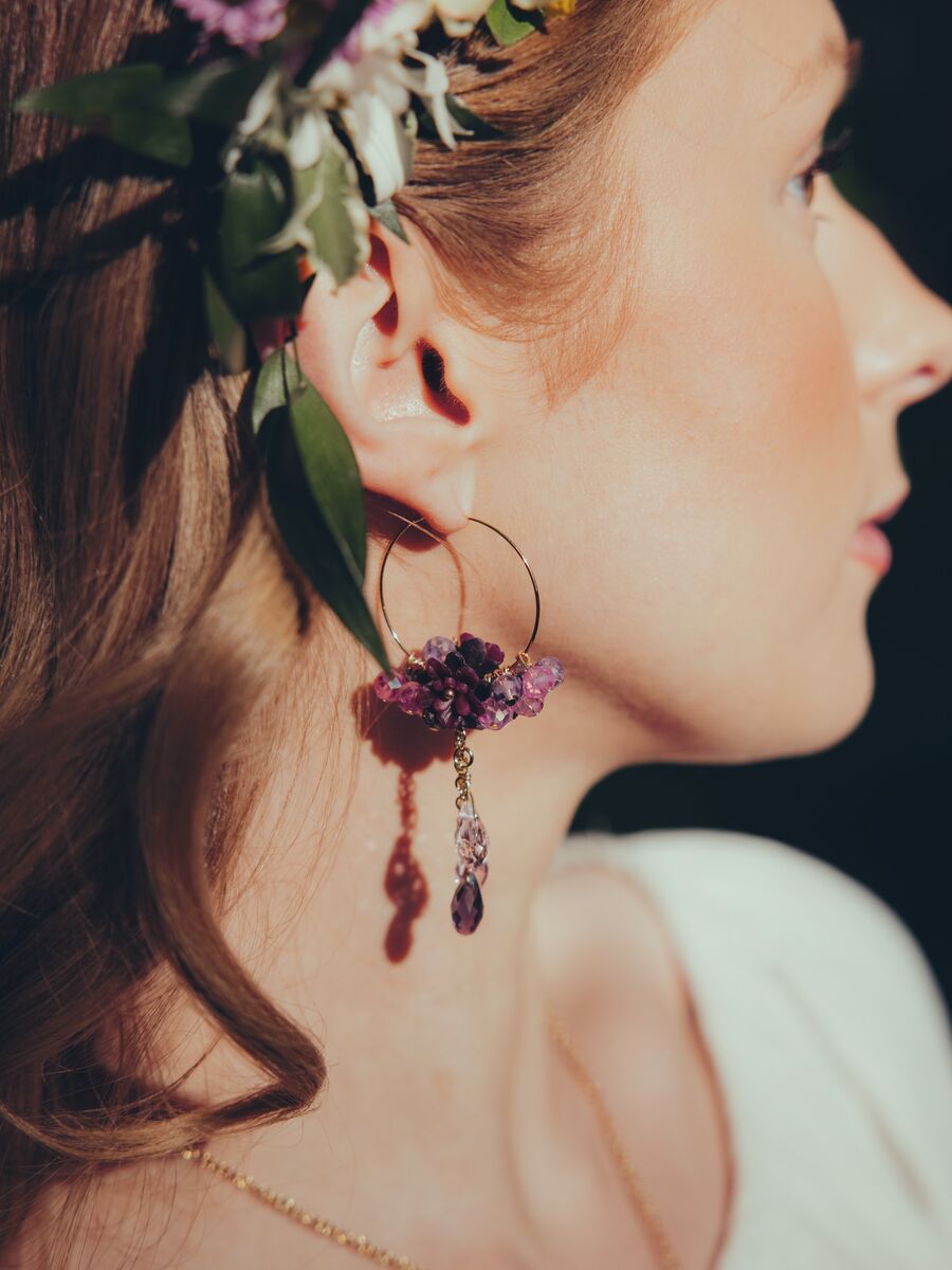 Villiruusu-rengaskorvakorut