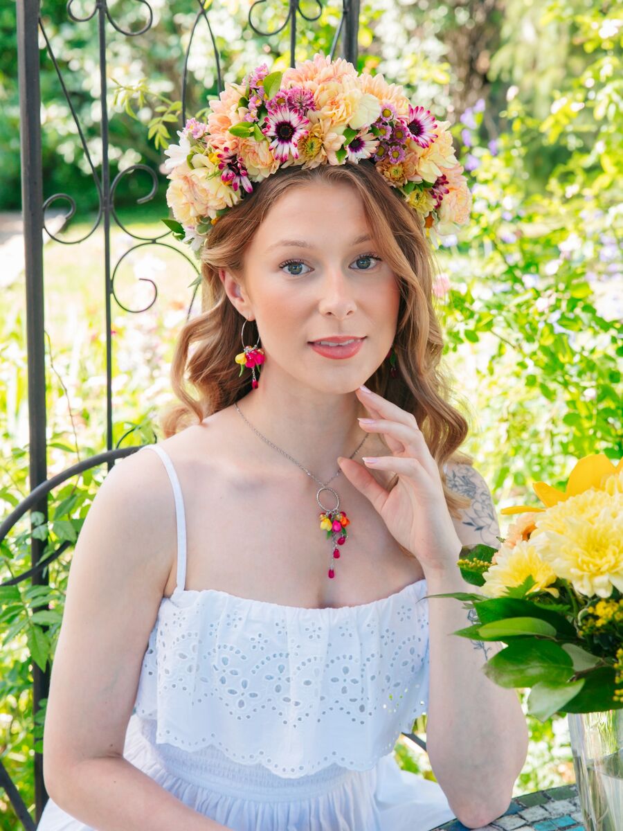 Tulppaani-rengaskorvakorut-pinkki