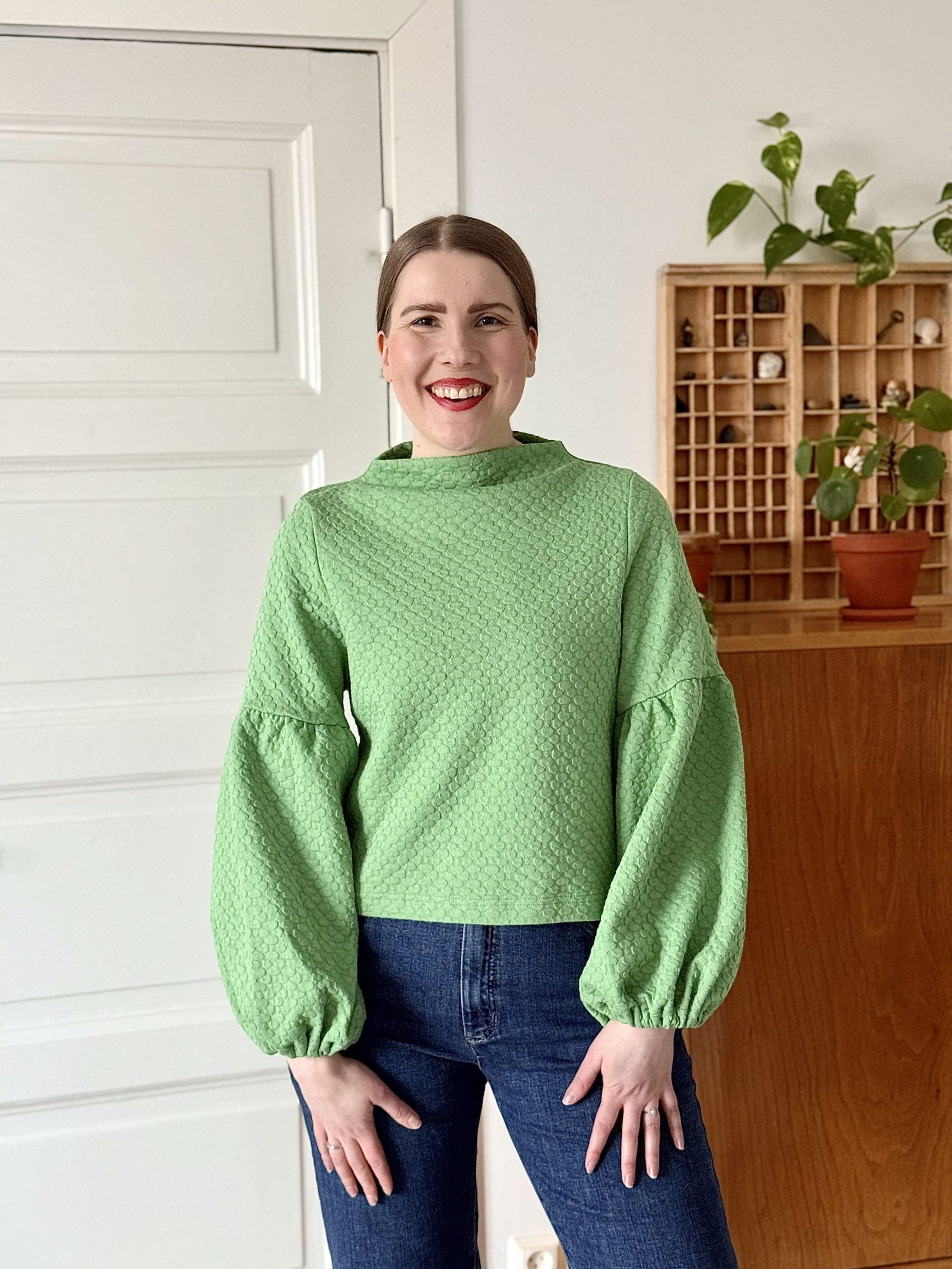 TALVIKKI puuvillapaita, Apila Pistaasi