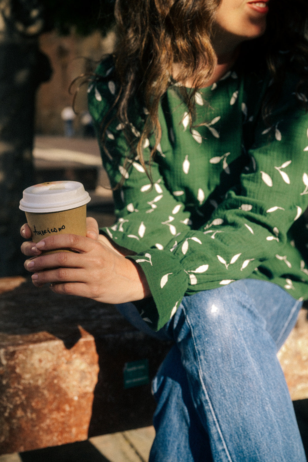 Flounce Blouse, Wind Green
