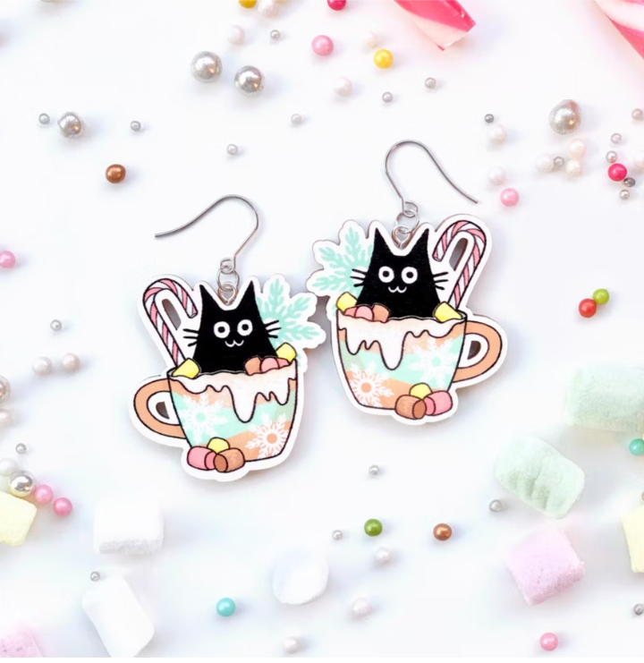 Kaakaopapu, Riippuvat korvakorut