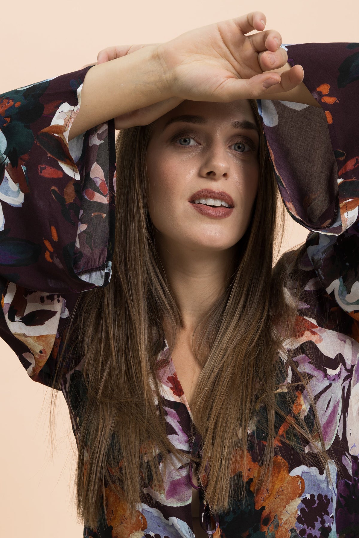 Flow Blouse, Maroon Anemone