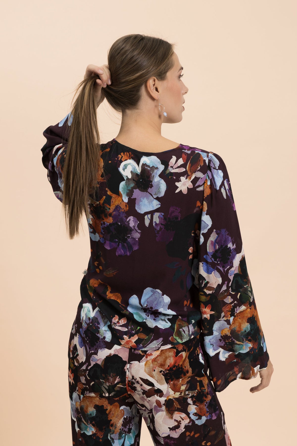 Flow Blouse, Maroon Anemone