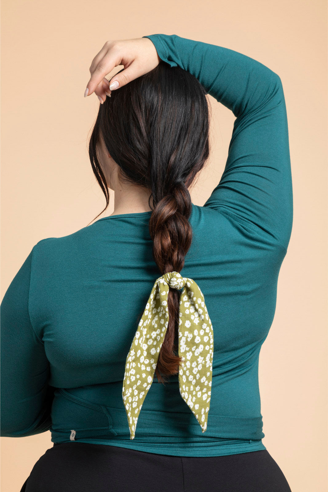 Ponytail Scarf, Flora Olive