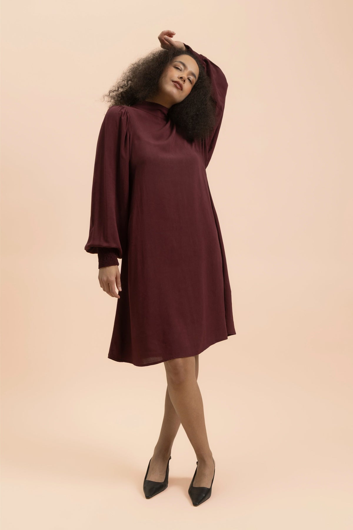 Puff Dress, Merlot