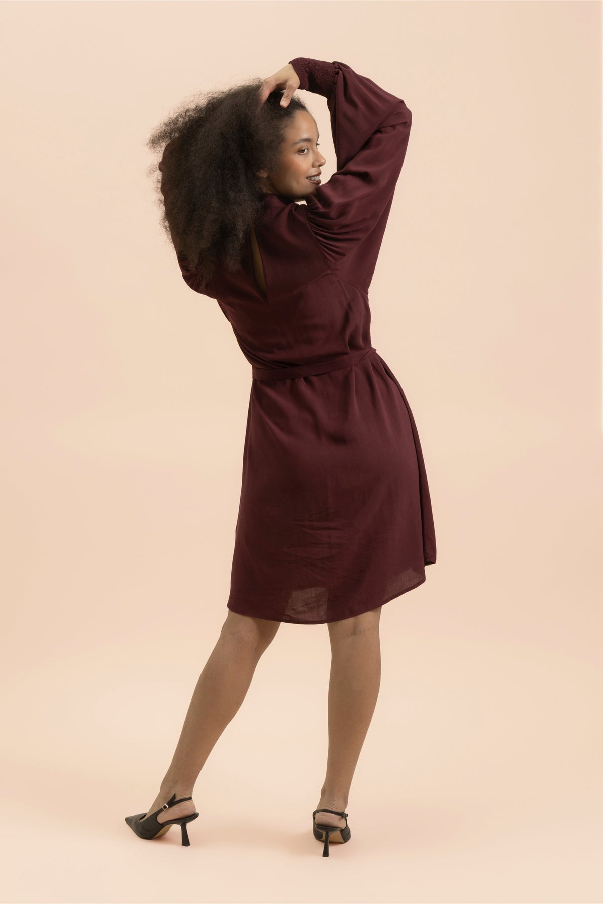 Puff Dress, Merlot