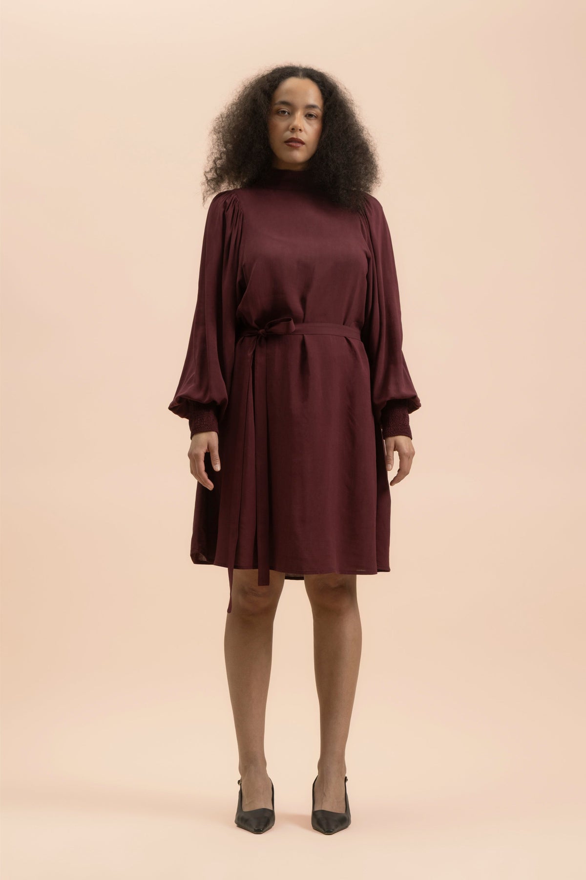 Puff Dress, Merlot