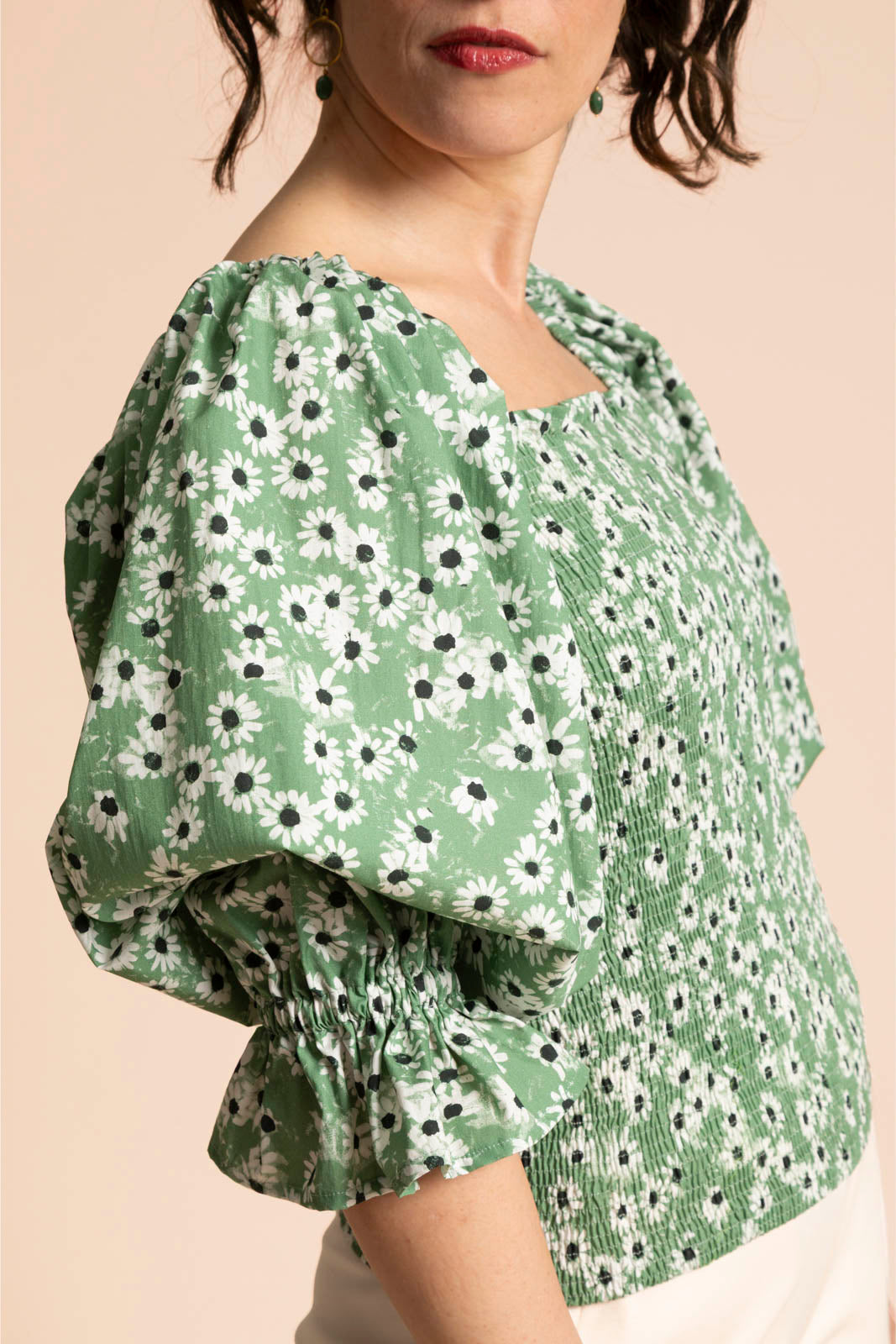 Smock Blouse, Daisy Sage