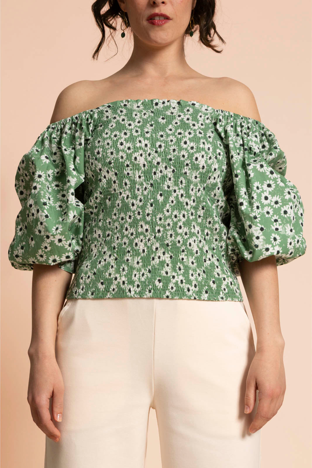 Smock Blouse, Daisy Sage