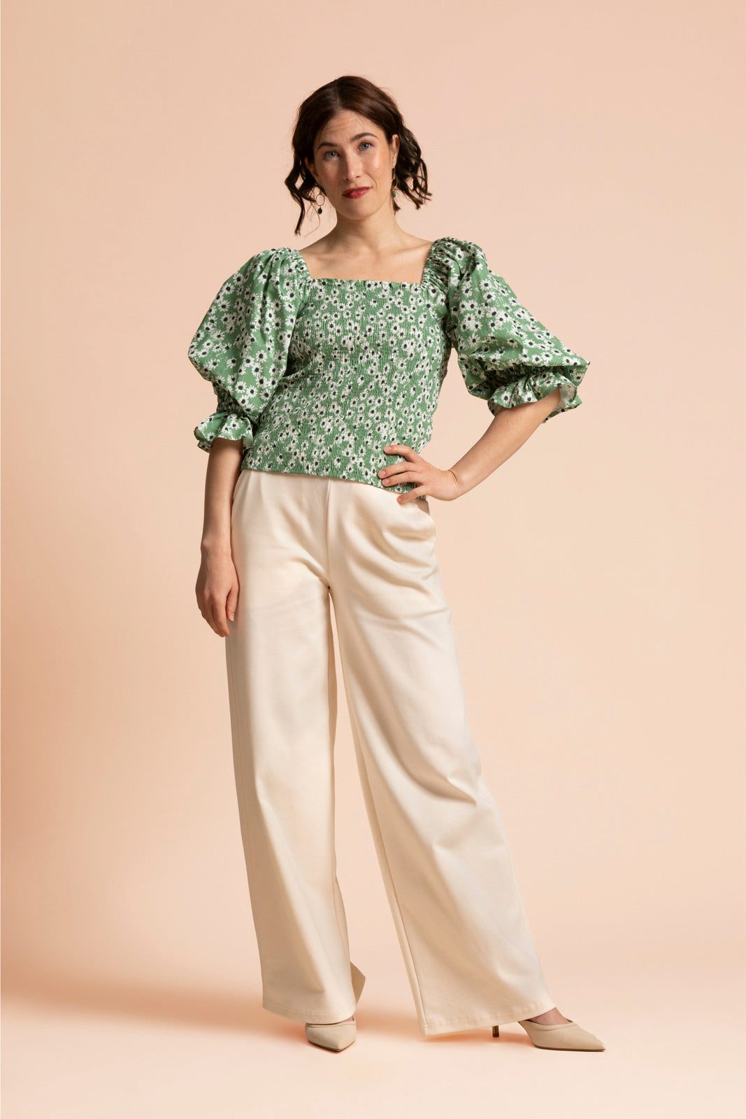 Smock Blouse, Daisy Sage