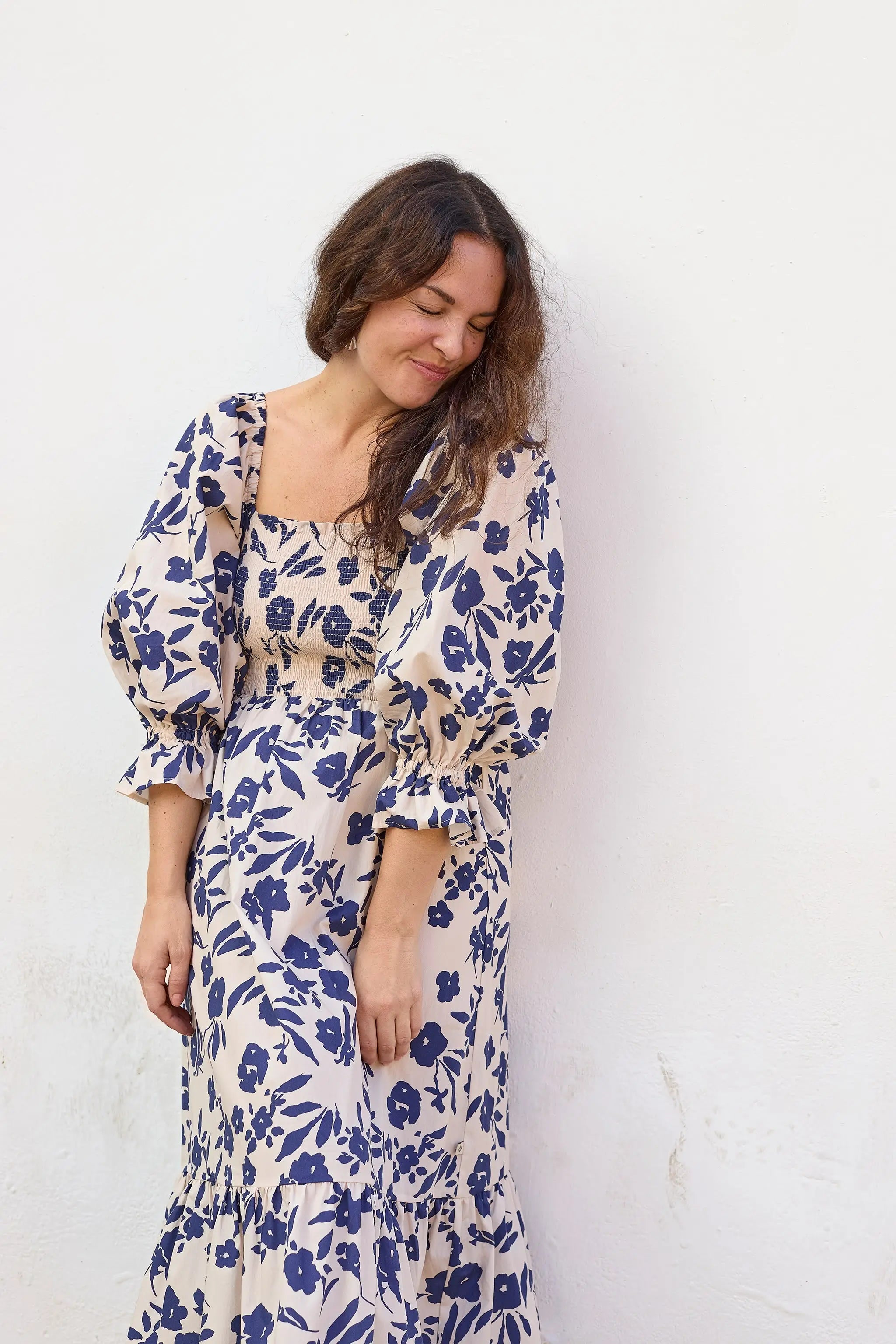 Smock Dress, Windflower Navy