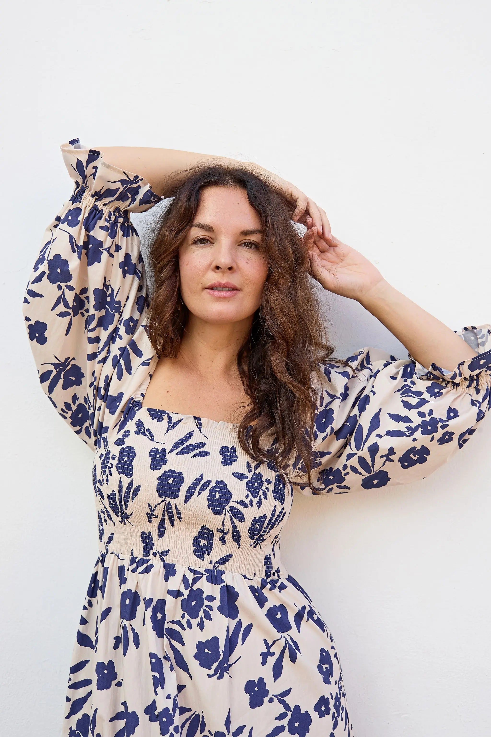 Smock Dress, Windflower Navy