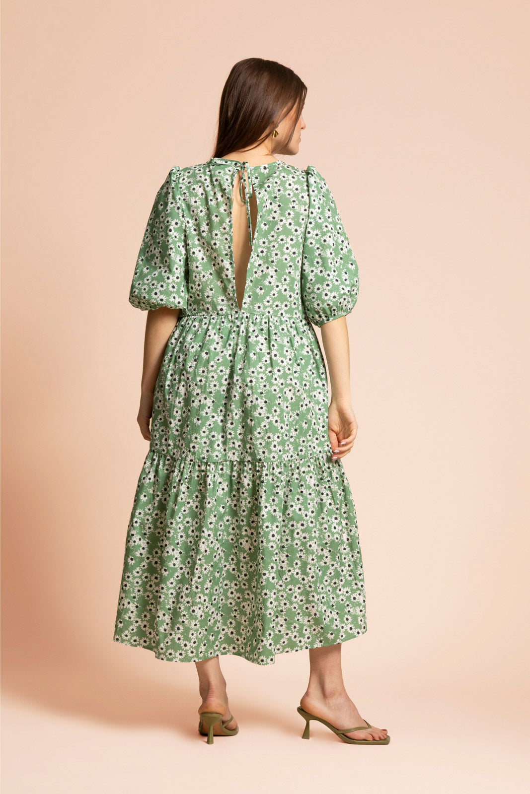 Tiered Midi Dress, Daisy Sage