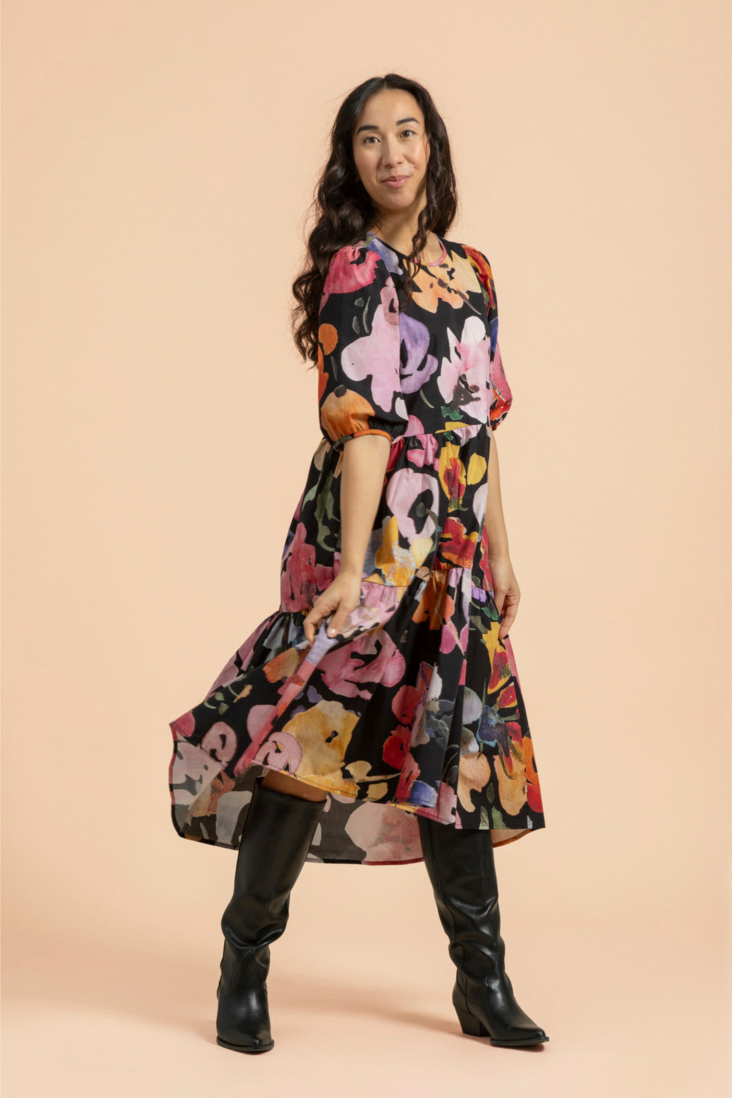 Tiered Midi Dress, Wild Lea