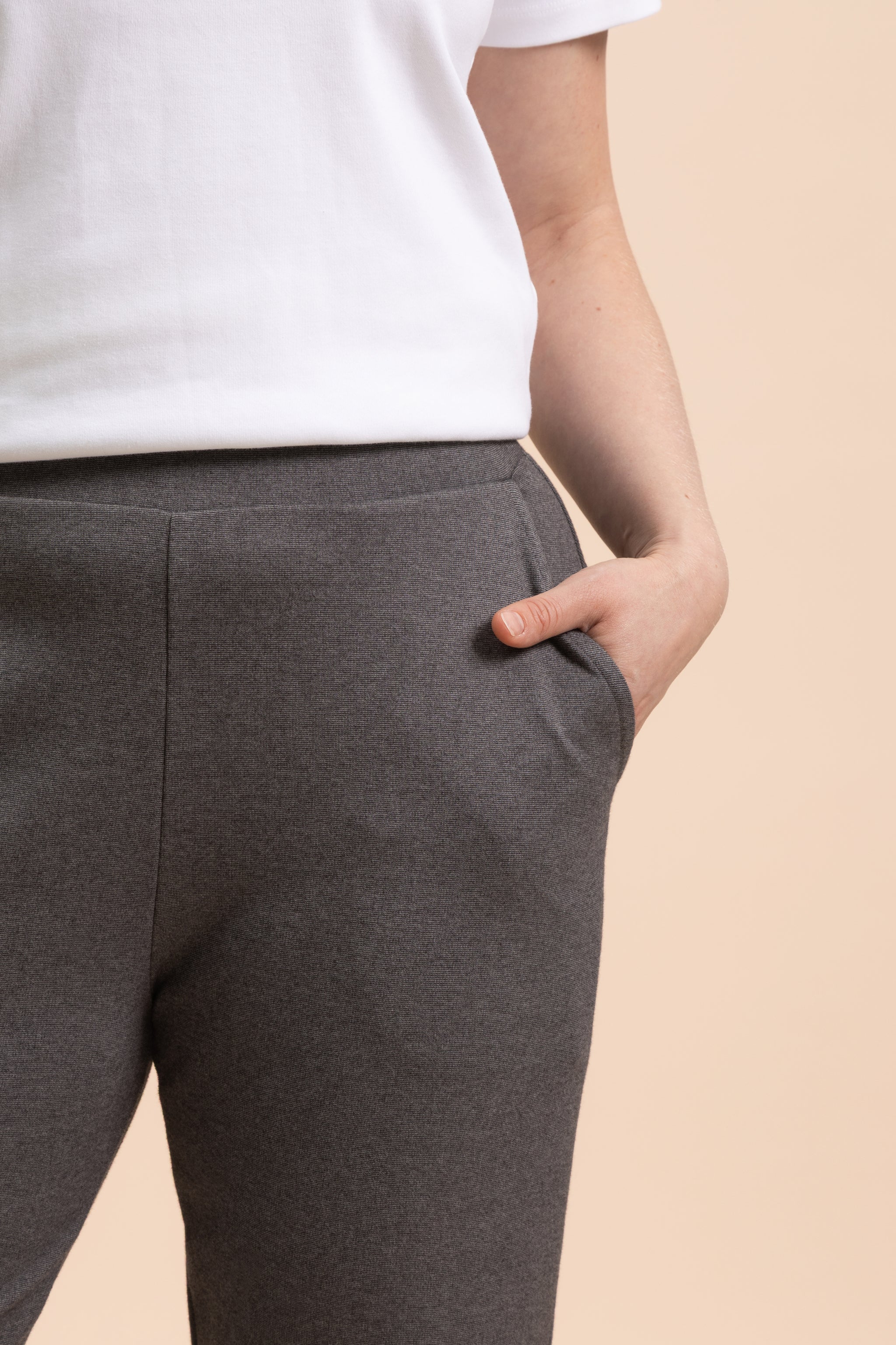 Comfy Slacks, Grey Melange